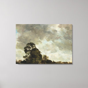 Gestalten Sie an Hampstead, Baum-und Sturm-Wolken, Leinwanddruck