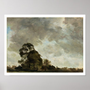 Gestalten Sie an Hampstead, Baum-und Sturm-Wolken, Poster