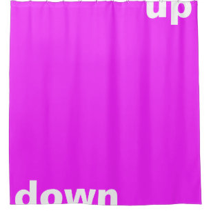 Gestalten Sie einfach "Rechteck Neon pink up". Duschvorhang