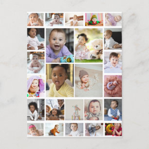 Gestalten Sie Ihr eigenes 25-Foto-Collagenposter Postkarte