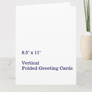 Gestalten Sie Ihr eigenes 8,5" x 11" vertikal gefa Karte