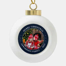 Gestalten Sie Ihr eigenes Foto - Weihnachten Keramik Kugel-Ornament