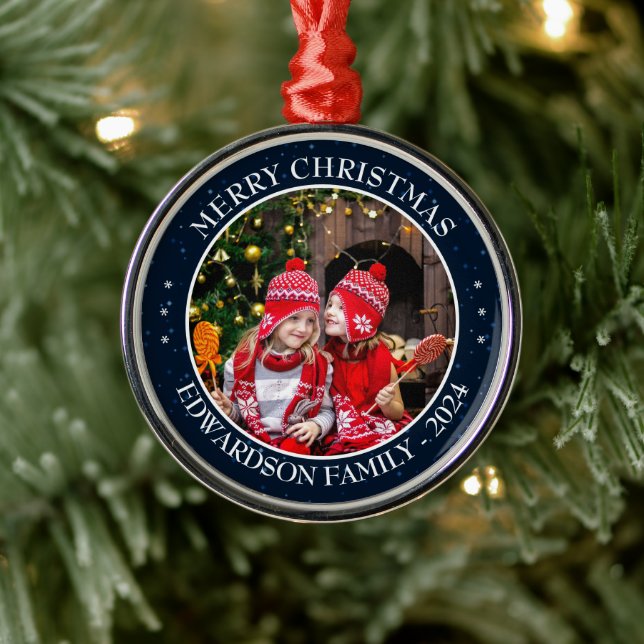 Gestalten Sie Ihr eigenes Foto - Weihnachten Ornament Aus Metall (Baum)