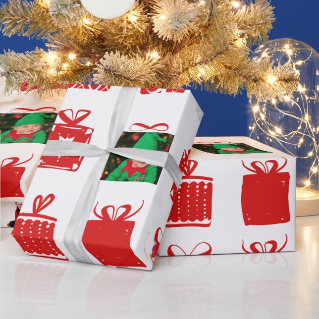 Gestalten Sie Ihr eigenes individuelles Foto Weihn Geschenkpapier (Feiertage)