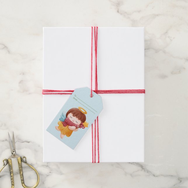 Gestalten Sie Ihr eigenes Niedliches Starengel Wei Geschenkanhänger (Mit Garn)
