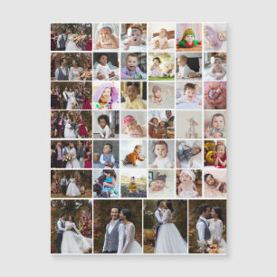 Gestalten Sie Ihre eigene Collage mit 40 Fotos Magnetkarte