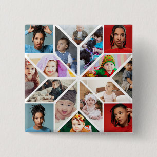 Gestalten Sie Ihre eigene Fotocollage mit 16 Fotos Button