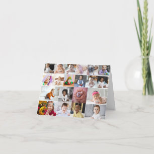 Gestalten Sie Ihre eigene Fotocollage mit 20 Fotos Karte
