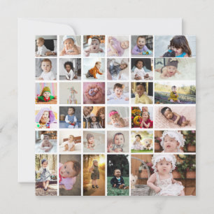 Gestalten Sie Ihre eigene Fotocollage mit 35 Fotos Karte