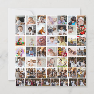 Gestalten Sie Ihre eigene Fotocollage mit 50 Fotos Feiertagskarte