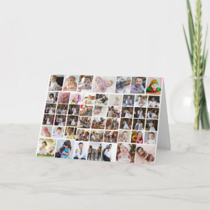 Gestalten Sie Ihre eigene Fotocollage mit 50 Fotos Karte