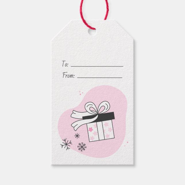 Gestalten Sie Ihre eigene Geschenkboxen & Schneefl Geschenkanhänger (Vorderseite)