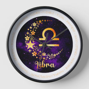 Gestalten Sie Ihre eigene Lila Libra Zodiac Uhr