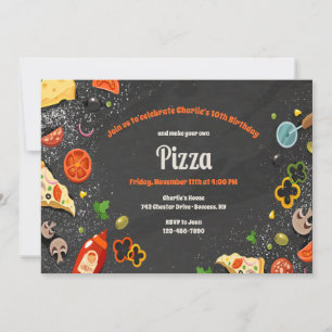 Gestalten Sie Ihre eigene Pizza-Party-Einladung Einladung