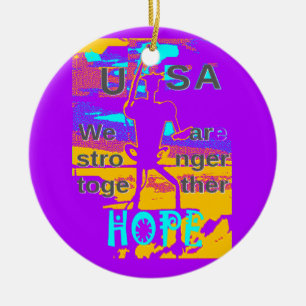 Gestalten Sie Ihre USA - hoffen wir gemeinsam Keramikornament