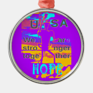 Gestalten Sie Ihre USA - hoffen wir gemeinsam Ornament Aus Metall