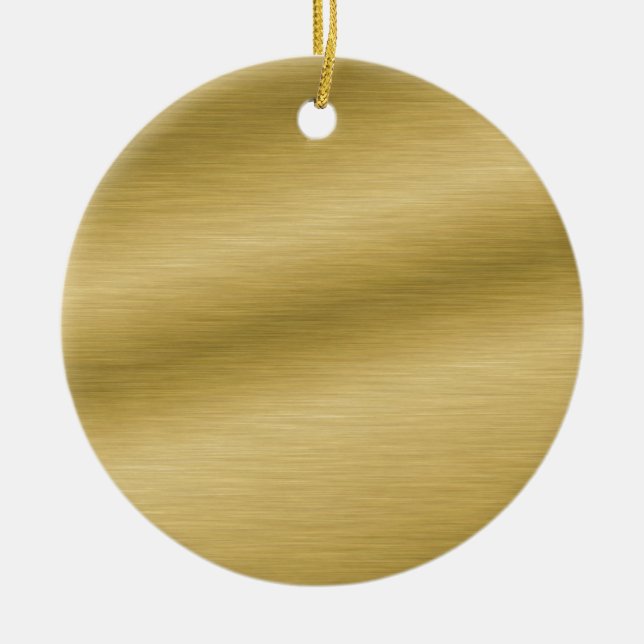 Gestalten Sie Ihren eigenen eleganten Goldene Look Keramik Ornament (Vorne)
