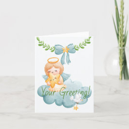 Gestalten Sie Ihren eigenen Engel der Sterne Weihn Feiertagskarte