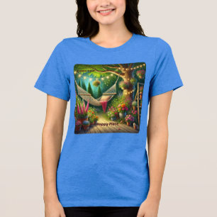 Gestalten Sie Ihren glücklichen Ort - ein ruhiges  Tri-Blend Shirt