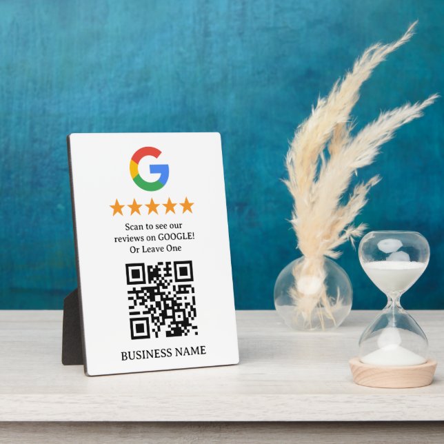 Gestalten Sie Ihren QR-Code Google Review Fotoplatte (Seite)