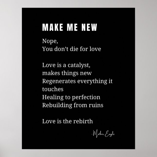 Gestalten Sie mir ein neues Poster zur Liebe (Vorne)