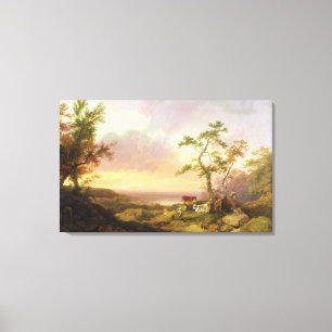 Gestalten Sie mit Vieh und Bauer, c.1781 Leinwanddruck
