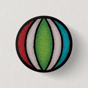 Gestaltete Glas Weihnachtsschmuck rot-weiß grün  Button