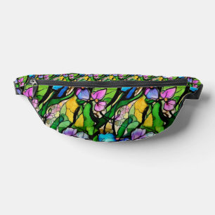 Gestaltete Glasblumen Bauchtasche