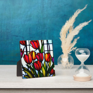 "Gestaltete Glasblüten: Blütenfarben durch Bläsche Fotoplatte
