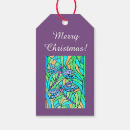 Gestaltete Glass Dragonfly-Giftmarken Geschenkanhänger