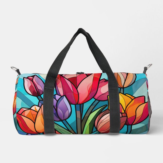 Gestaltete Glasslippen Duffle Bag (Vorderseite)