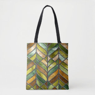 Gestaltete Glastextur: Farbenfrohe 3D Eleganz. Tasche