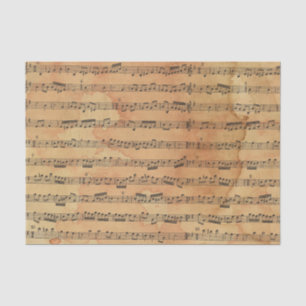 Gestaltete Musiknoten - Tabelle Seidenpapier