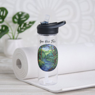 Gestalteter Glass-Dschungel Trinkflasche