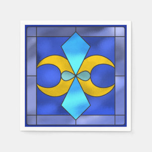 Gestaltetes geometrisches Moonpapier Napkins Serviette
