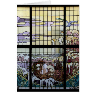 Gestaltetes Glas Art Nouveau Sea Scene
