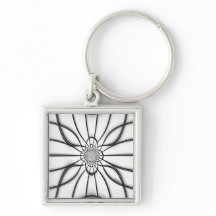 Gestaltetes Glas Embossed Elegance Schlüsselanhäng