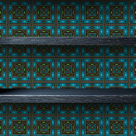 Gestaltetes Glas Geometric Dark Türkis Small Print Tapete