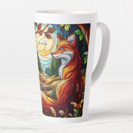 Gestaltetes Glas Look Red Fox Milchtasse