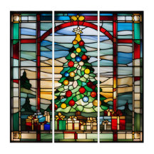 Gestaltetes Glas Look Weihnachtsbaum Design