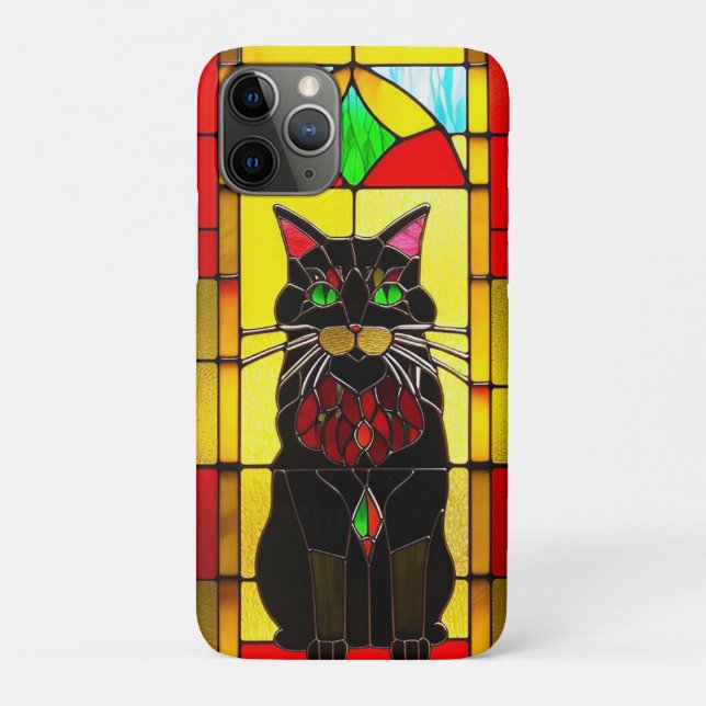 Gestaltetes Glas mit Katze Case-Mate iPhone Hülle (Rückseite)