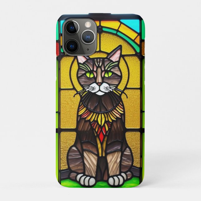 Gestaltetes Glas mit Katze Case-Mate iPhone Hülle (Rückseite)