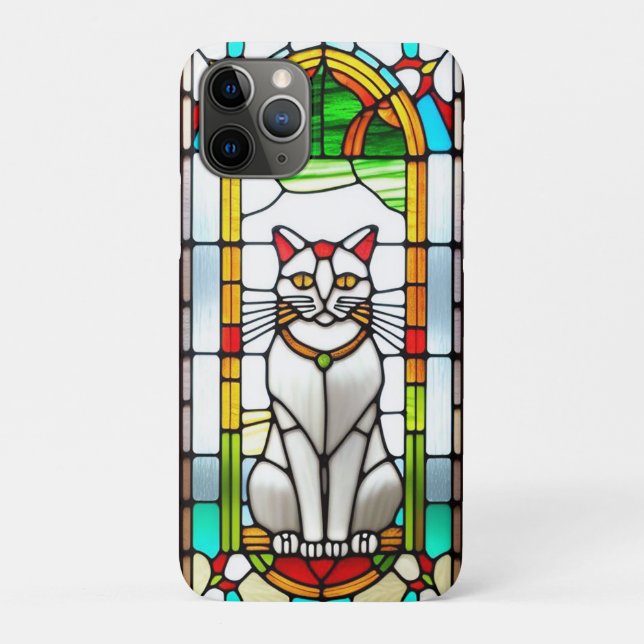 Gestaltetes Glas mit Katze Case-Mate iPhone Hülle (Rückseite)