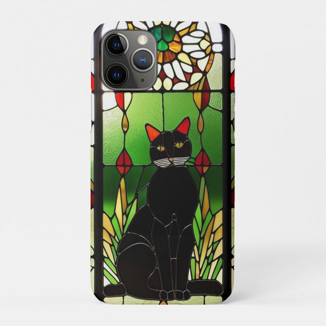 Gestaltetes Glas mit Katze Case-Mate iPhone Hülle (Rückseite)