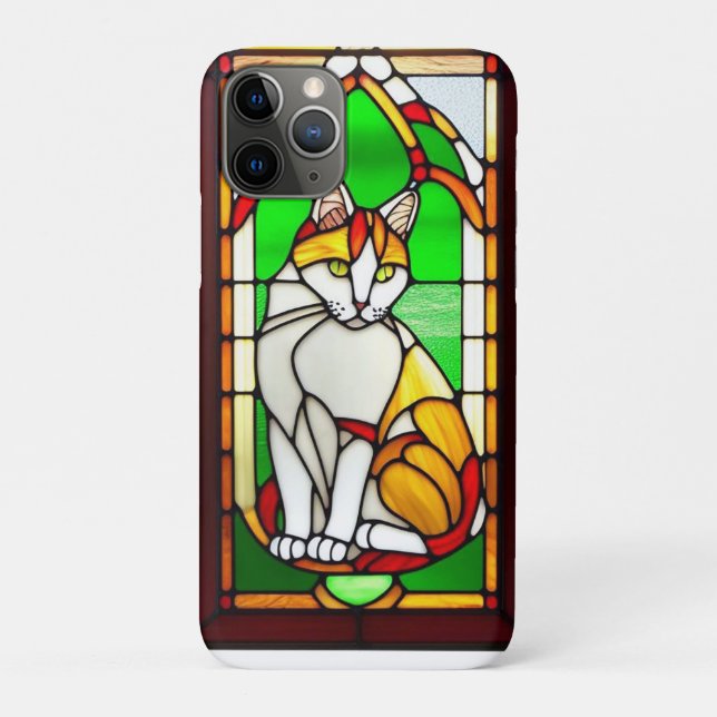Gestaltetes Glas mit Katze Case-Mate iPhone Hülle (Rückseite)