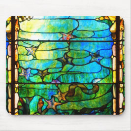 Gestaltetes Glas Tiffany Fenster Seesterne Meer Mousepad