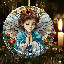 Gestaltetes Glas Weihnachten Angel Segnungen Keramik Ornament