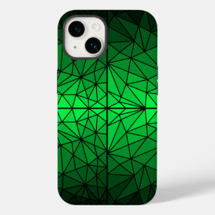 Gestaltetes Glasmuster 01.Green.Black Line BG Case-Mate iPhone 14 Hülle