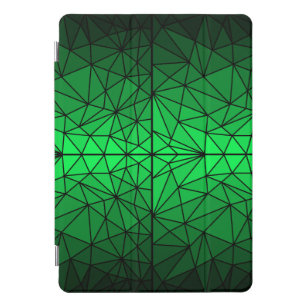 Gestaltetes Glasmuster 01.Green.Black Line BG iPad Pro Cover