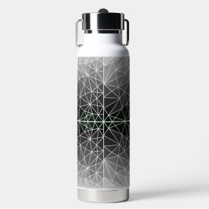 Gestaltetes Glasmuster 03.Gray.Offwhite Line BG Trinkflasche